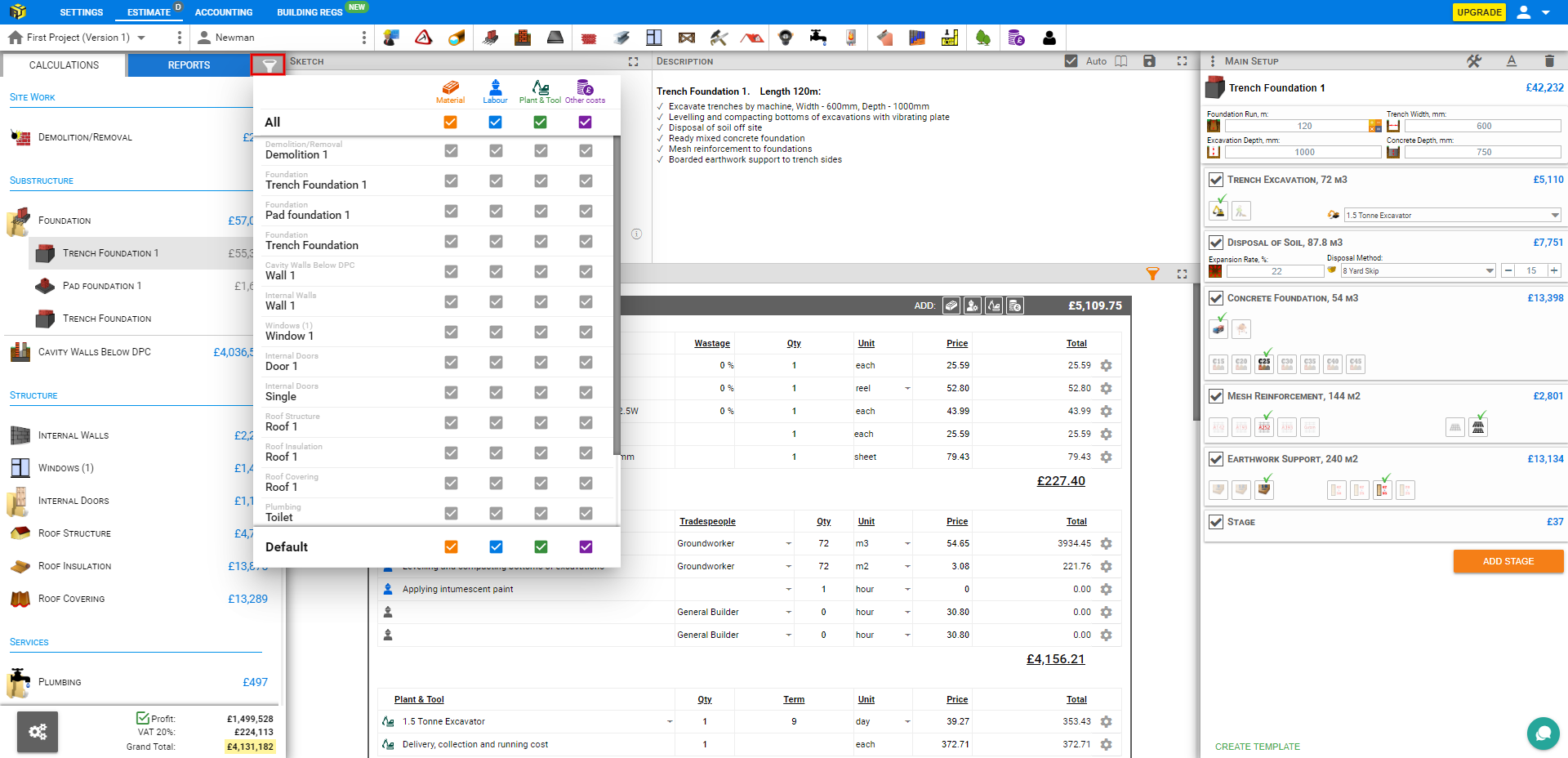 Filter Project Data By Category